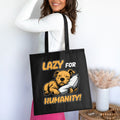Cute Lazy Dog Tote Bag Funny Gift for Lazy People Lazy Design Tote Bag Humorous Tote Bag Unique Pet Lover Gift Sleepy Dog Print Bag Tote Bag – Warm & Stylish · Trending Graphic Apparel