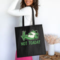 Funny Frog Tote Bag Lazy Design Tote Bag Funny Gift for Lazy People Not Toaday Quote Bag Humorous EcoFriendly Bag Tote Bag – Bold Style · Perfect For Daily Wear