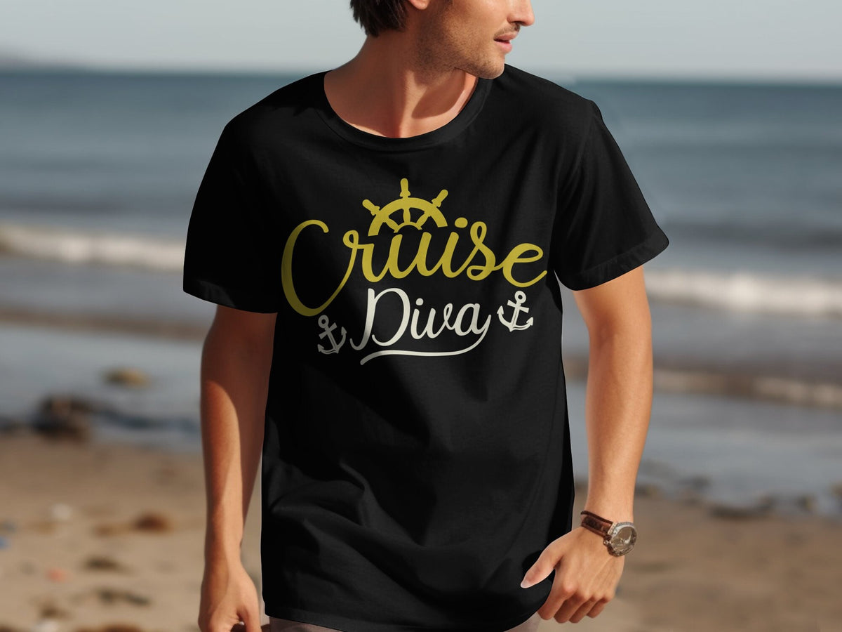 Cruise Diva TShirt Cute Cruise Holiday Shirt Fun Cruise Vacation Tee Graphic Tee for Cruise Lovers Elegant Cruise Apparel Sea Adventure Graphic Tee – Soft Feel · Perfect For Daily Wear