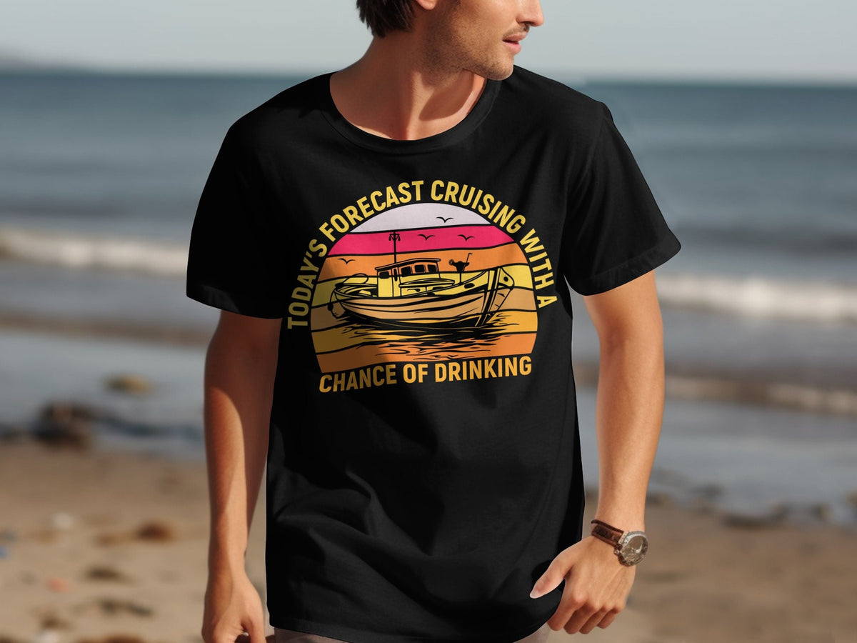 Today39s Forecast Cruising With A Chance Of Drinking Perfect Cruise Holiday Shirt Fun Vacation TShirt Sea Voyage Apparel Graphic Tee – Everyday Comfort · Must-Have Style