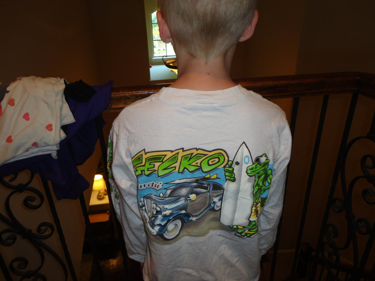 Vintage 8039s GECKO Surfing Wagon Long sleeve T shirt Kids Size S 810 Graphic Tee – Premium Graphic · Must-Have Style