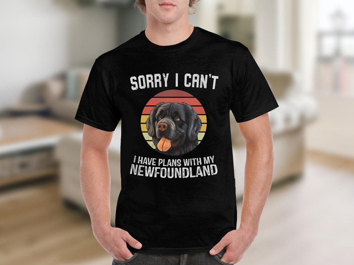 Dog T Shirt Sorry I Can39t I Have Plans With My Newfoundland Funny Dog Lover TShirt Newfoundland Dog Gifts Animal Lovers Tee Dog Owner Shirt Graphic Tee – Soft Feel · Great Gift For Fans