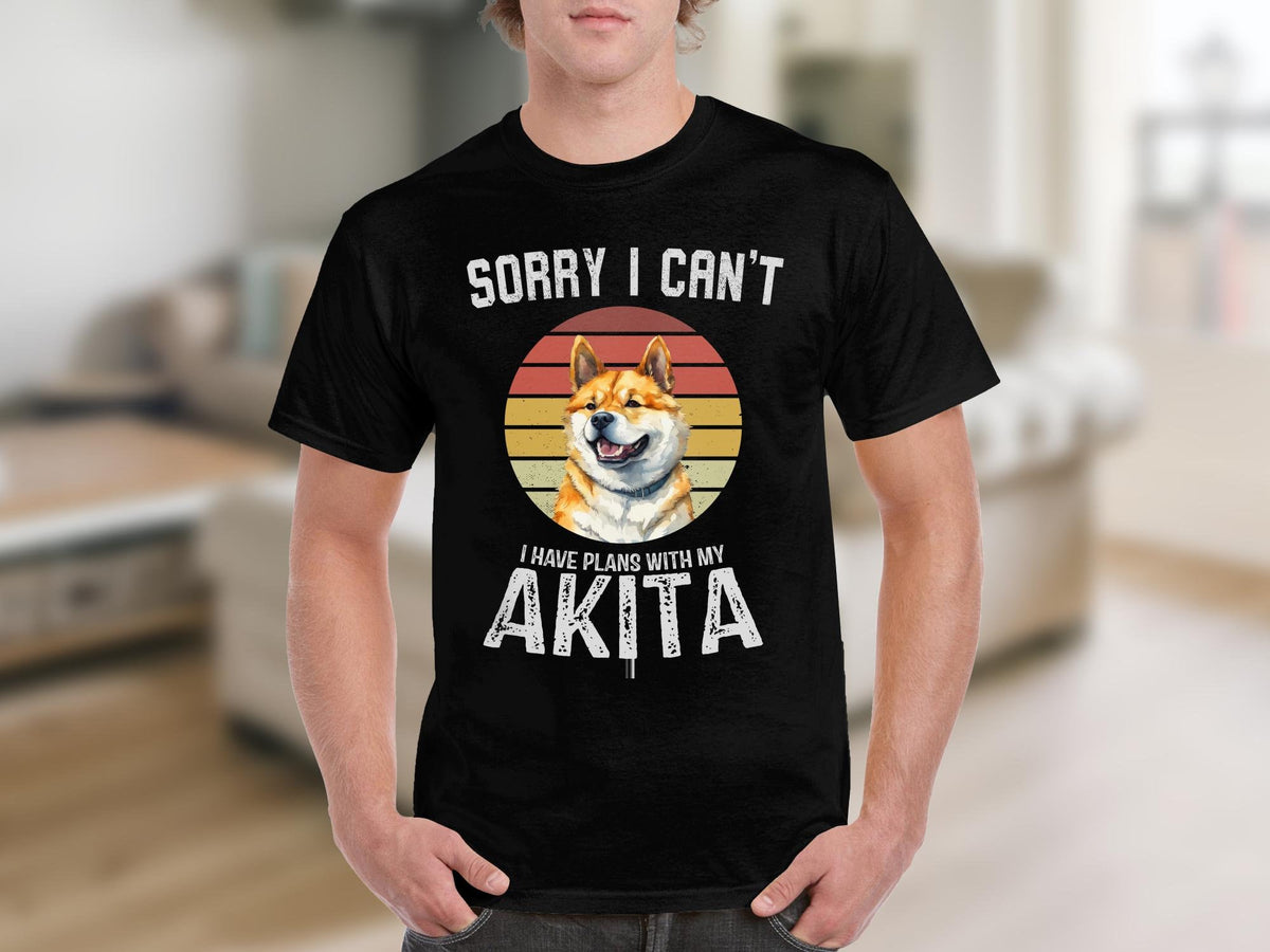 Dog T Shirt Sorry I Can39t I Have Plans With My Akita Dog Lovers TShirt Funny Dog TShirt Dog Gifts Animal Lovers Akita Dog Shirt Graphic Tee – Aesthetic Look · Must-Have Style