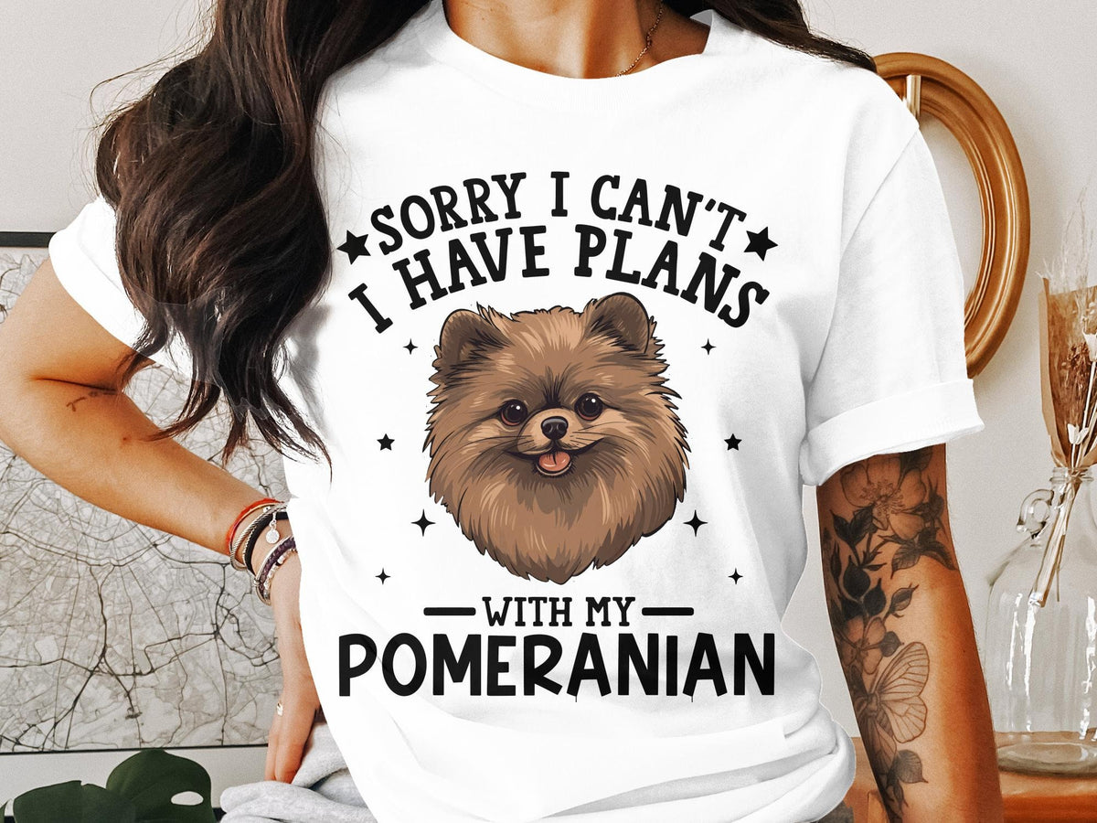 Dog T Shirt Sorry I Can39t I Have Plans With My Pomeranian TShirt Womens Ladyfit Dog Lovers Tee Funny Pomeranian Dog Shirt Cute Dog Mom Gift Graphic Tee – Feel-Good Design · Trending Graphic Apparel