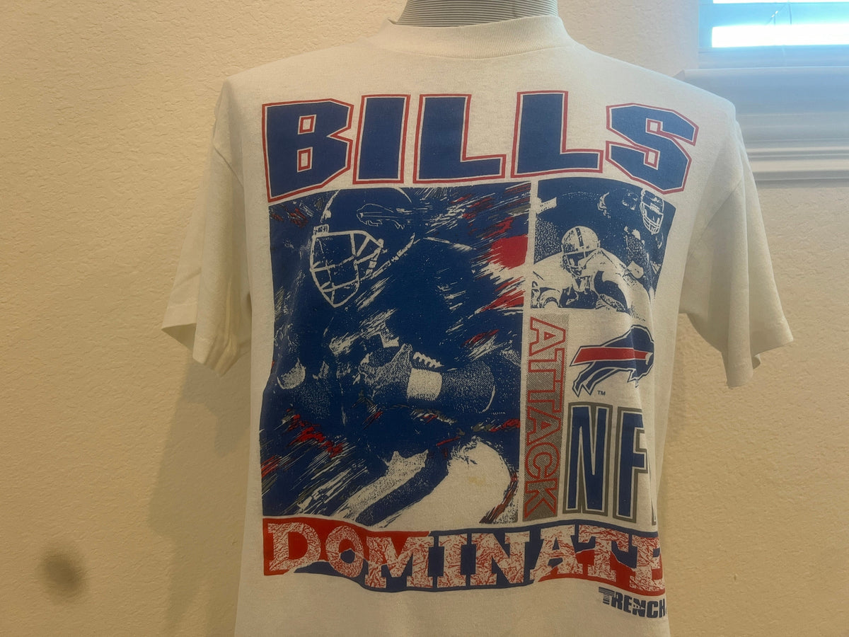 Vintage 8039s Buffalo Bills Dominate White T Shirt Size L Graphic Tee – Easygoing Wear · Must-Have Style