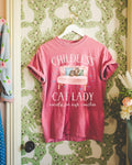 Silly Childless Cat Lady Tee Shirt for Democratic Socialist or Leftist Adorable Y2K Aesthetic Political TShirt for Cat Mom or Cat Parent Graphic Tee – Aesthetic Look · Top Pick For Any Outfit