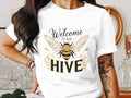 Funny Bee T Shirt for Women Ladyfit Bee T Shirt Welcome to Our Hive Graphic Tee Cute Insect Shirt Women39s Slogan Tee Graphic Tee – Feel-Good Design · Great Gift For Fans