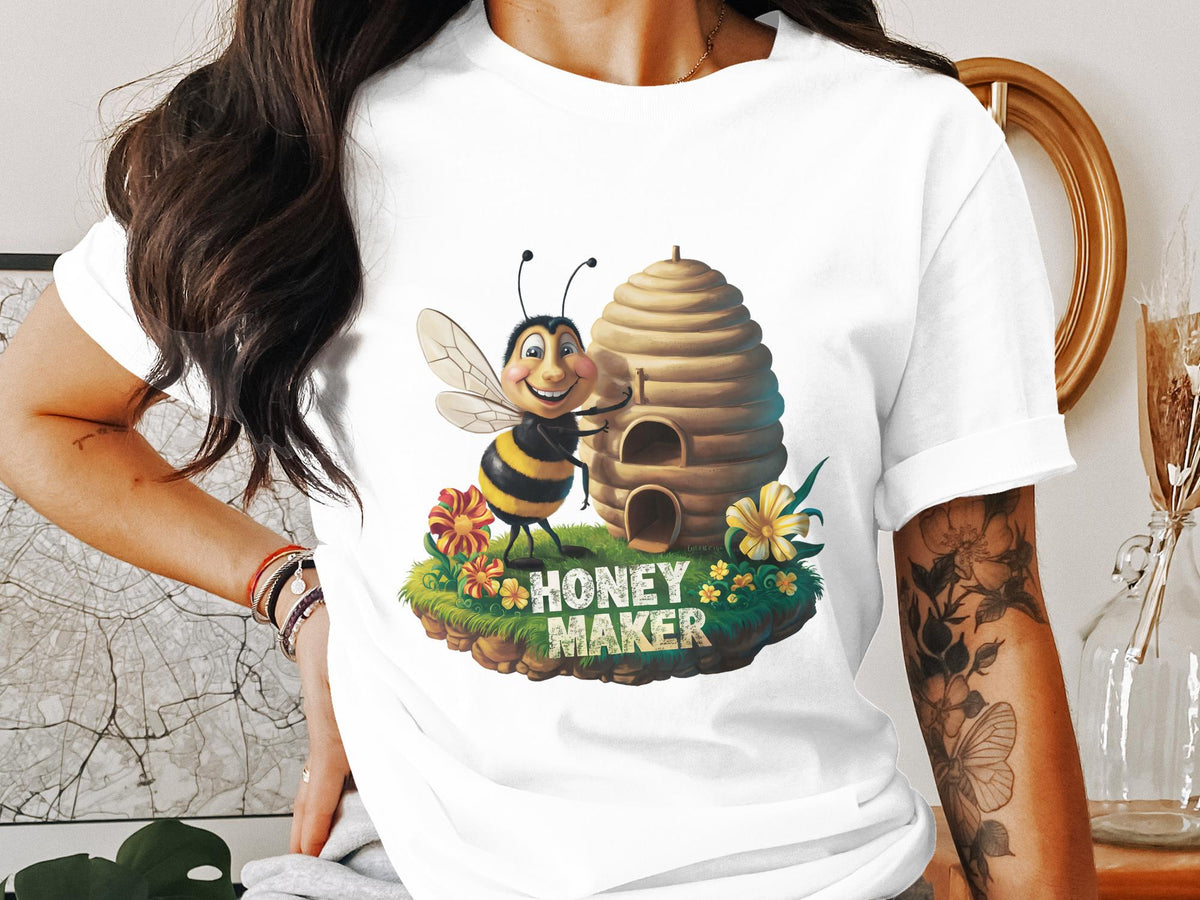 Funny Bee T Shirt for Women Honey Maker Ladyfit Tee Cute Ladies Bee Shirt Women39s Bee Humor TShirt Funny Beehive Graphic Tee Graphic Tee – Fan Favorite · Perfect For Daily Wear