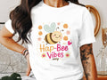 Funny Ladyfit Bee T Shirt for Women HapBee Vibes Only Cute Graphic Tee Perfect Gift for Her Fun Summer Shirt Women39s Casual Wear Graphic Tee – Soft Feel · High-Quality Print