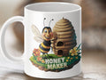 Coffee Mug with Funny Bee Design Honey Maker Bee Tea Mug Bee Gift Idea Cute Bee Mug for Coffee Lovers Unique Cute Gift Mug Graphic Tee – Feel-Good Design · High-Quality Print