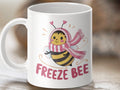 Coffee Mug with Funny Bee Design Bee Tea Mug Bee Gift Idea Freeze Bee Winter Mug Cute Hot Drink Cup Novelty Beverage Mug Graphic Tee – Easygoing Wear · Trending Graphic Apparel
