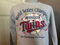 Vintage 9039s World Series Champions Minnesota Twins 1991 gray Crewneck Sweatshirt L Sweatshirt – Cozy Vibes · Great Gift For Fans
