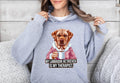 Funny Dog Therapist Unisex Hoodie Labrador Retriever Drinking Coffee Hoodie Gift for Dog Lovers Cute and Humorous Hoodie Hoodie – Warm & Stylish · High-Quality Print