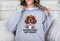 Funny Dog Therapist Unisex Hoodie Drinking Coffee My Cocker Spaniel Is My Therapist Comfy Everyday Wear for Dog Lovers Gift Idea Hoodie – Fan Favorite · Perfect For Daily Wear