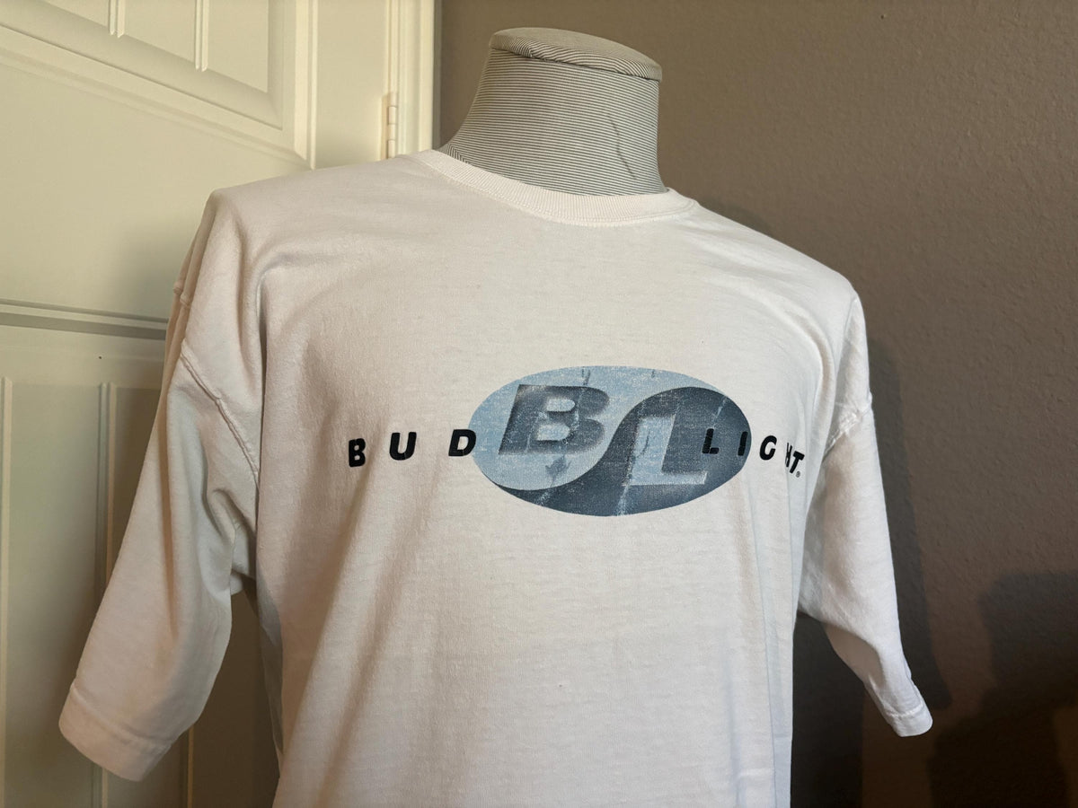 Vintage 9039s Bud Light Beer Logo Alcohol Brand T shirt XL Graphic Tee – Warm & Stylish · High-Quality Print