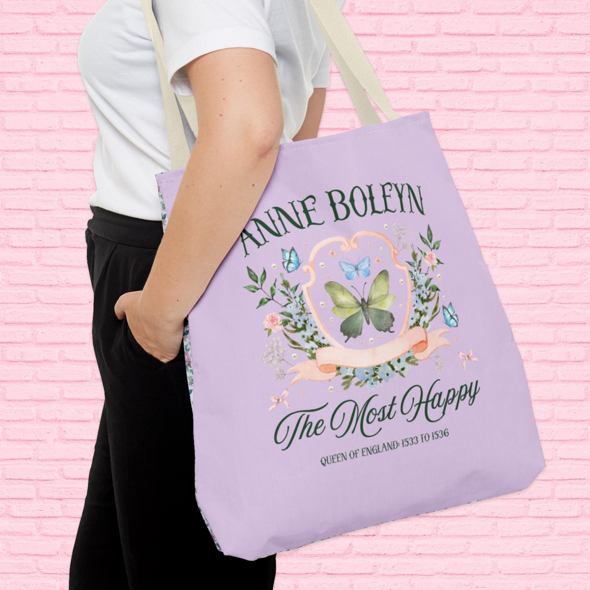 Boho Anne Boleyn Tote Bag for Historian Who Loves Tudor History and Famous Queens Cute English History Tote for Social Studies Teacher Tote Bag – Soft Feel · Great Gift For Fans