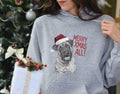 Xmas Hoodie English Mastiff Dog Wearing Red Santa Hat Merry Xmas All Xmas Jumper Day Sweatshirt Festive Dog Christmas Hoodie Hoodie – Soft Feel · Great Gift For Fans