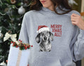 Xmas Hoodie Dachshund Dog Wearing Red Santa Hat Merry Xmas All Xmas Jumper Day Funny Christmas Sweatshirt Festive Holiday Wear Hoodie – Aesthetic Look · Great Gift For Fans