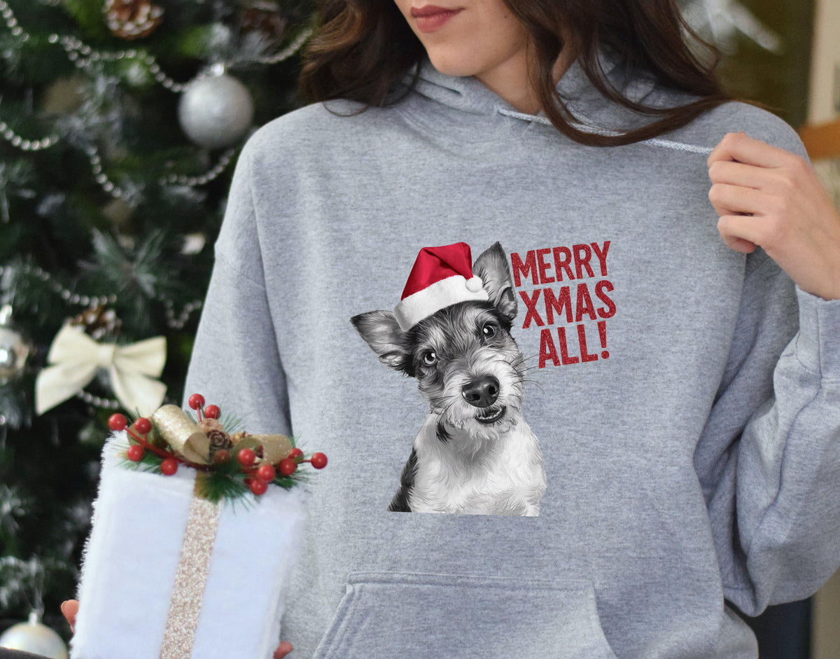 Xmas Hoodie Russell Terrier Dog Santa Hat Merry Xmas All Hoodie Xmas Jumper Day Holiday Sweater Christmas Sweatshirt Gift for Dog Lovers Hoodie – Feel-Good Design · Top Pick For Any Outfit