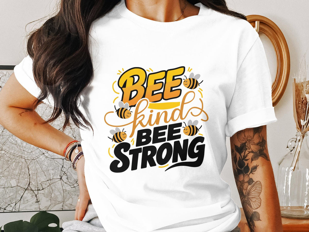 Funny Bee TShirt for Women Bee Kind Bee Strong Ladyfit Tee Cute Bee Graphic Shirt Casual Summer Fashion for Women Graphic Tee – Fan Favorite · Trending Graphic Apparel