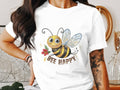 Funny Bee T Shirt For Women Ladyfit Cute Bee Happy Graphic Tee Bumblebee Print Women39s Humorous Shirt Gift Idea for Her Graphic Tee – Soft Feel · High-Quality Print
