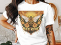 Funny Bee Kind TShirt for Women Ladyfit Bee Design Bee Kind Graphic Tee Positive Vibes Shirt for Her Cute Animal Lovers Gift Graphic Tee – Soft Feel · High-Quality Print