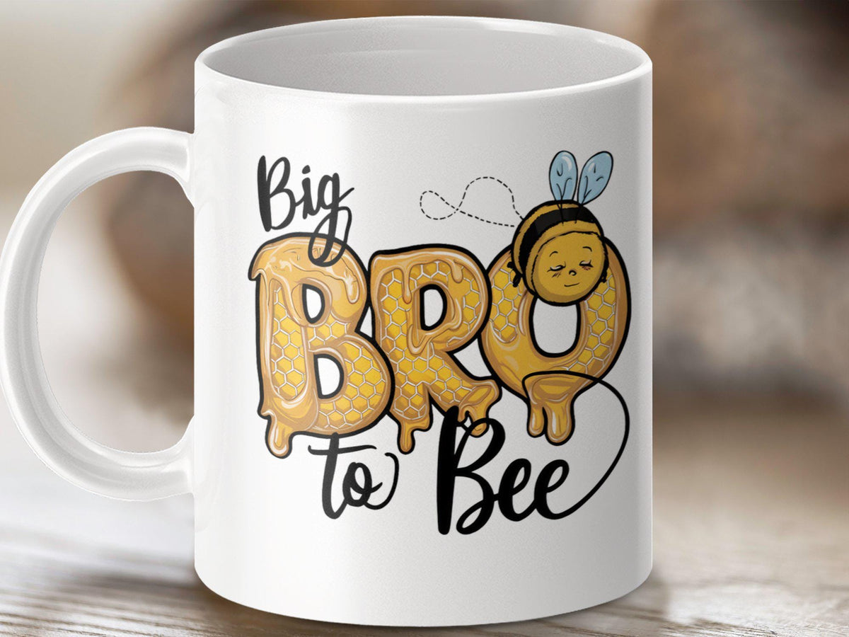 Coffee Mug with Funny Bee Design Big Bro to Bee Bee Tea Mug Bee Gift Idea Cute Bee Mug Coffee Lover Gift BeeThemed Mug Graphic Tee – Premium Graphic · Perfect For Daily Wear