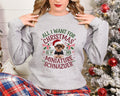 Xmas Sweater Christmas Sweatshirt Festive Sweater For Dog Lover All I Want For Christmas Is My Miniature Schnauzer Sweatshirt – Bold Style · Trending Graphic Apparel