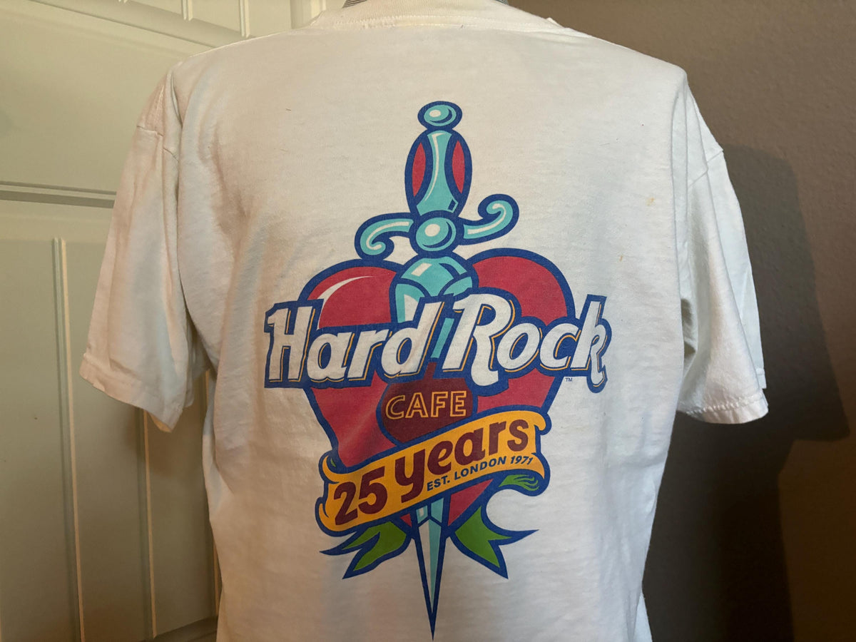 Vintage 90s Hard Rock Cafe 25 year anniversary T shirt L Graphic Tee – Feel-Good Design · Must-Have Style