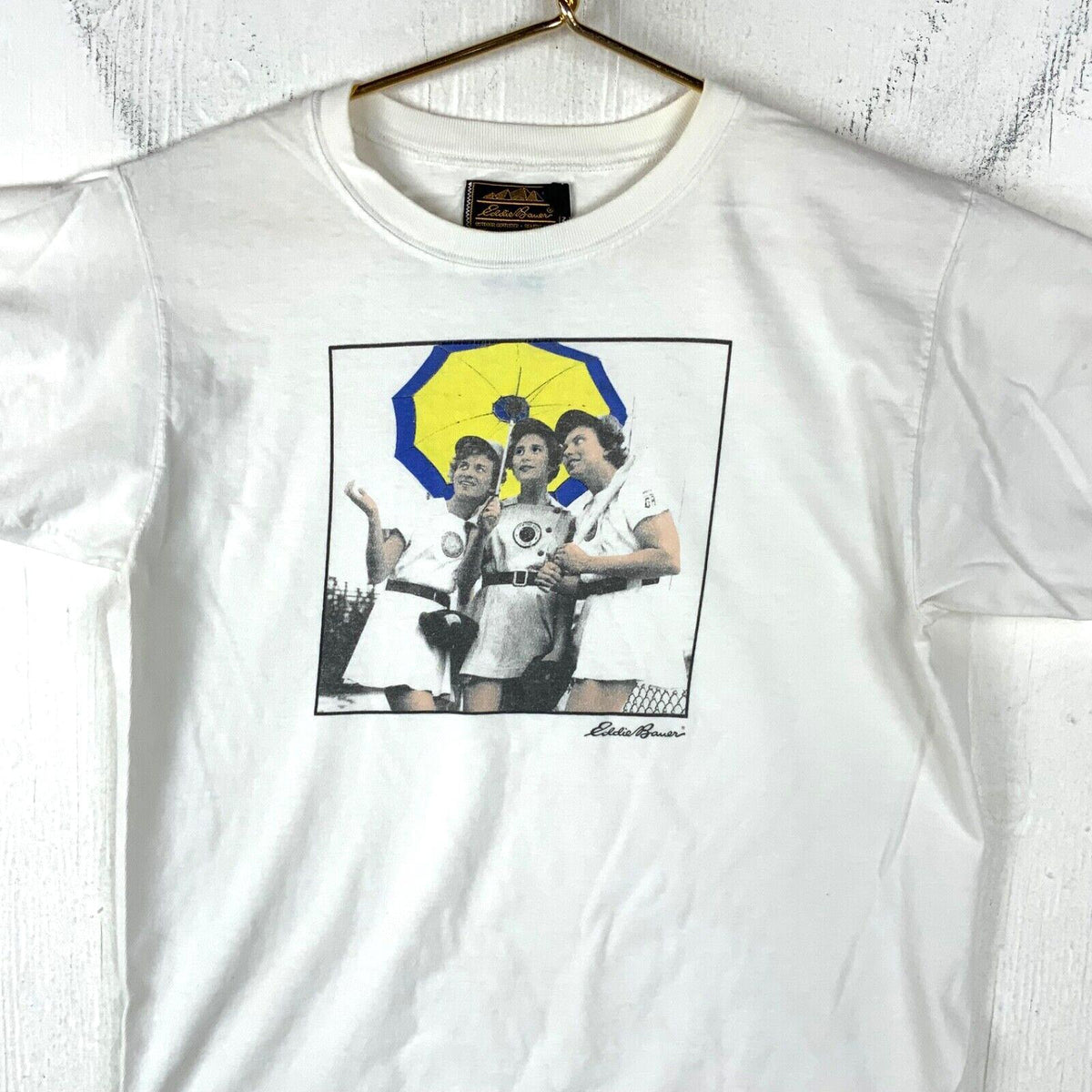 Vintage Eddie Bauer Womens TShirt Size Small White Graphic Tee – Easygoing Wear · High-Quality Print