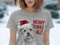 Xmas TShirt Christmas T Shirt Maltese Dog Santa Hat Dog Lover Gifts Pet Christmas Shirt Holiday Season Merry Xmas TShirt Graphic Tee – Feel-Good Design · Great Gift For Fans