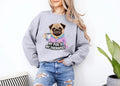 Funny Dog Sweatshirt My Pug is My Therapist Dog Drinking Coffee Sweater Cute Pug Lover Gift Pet Owner Apparel Cozy Dog Lover Sweatshirt – Cozy Vibes · Perfect For Daily Wear