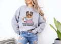 Funny Dog Therapist Sweatshirt Shetland Sheepdog Drinking Coffee Dog Lover Gift Humorous Pet Sweater Cute Dog Apparel for Dog Owners Sweatshirt – Premium Graphic · High-Quality Print