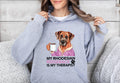 Funny Dog Therapist Unisex Hoodie Rhodesian Ridgeback Drinking Coffee Cozy Unisex Hooded Sweatshirt Perfect Gift for Dog Lovers Hoodie – Feel-Good Design · Great Gift For Fans