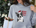Xmas Hoodie Border Collie Dog Wearing Santa Hat Merry Xmas All Xmas Jumper Day Ugly Christmas Sweater Holiday Party Festive Sweatshirt Hoodie – Fan Favorite · Great Gift For Fans