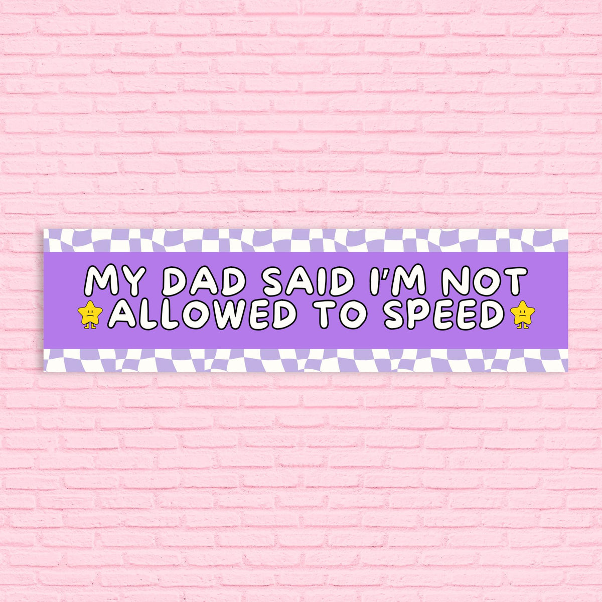 Funny Sixteenth Birthday Gift From Dad for New Driver Silly Y2K Aesthetic Gen Z Sticker for Anxious Driver Slow Driver Bumper Sticker Graphic Tee – Bold Style · Great Gift For Fans