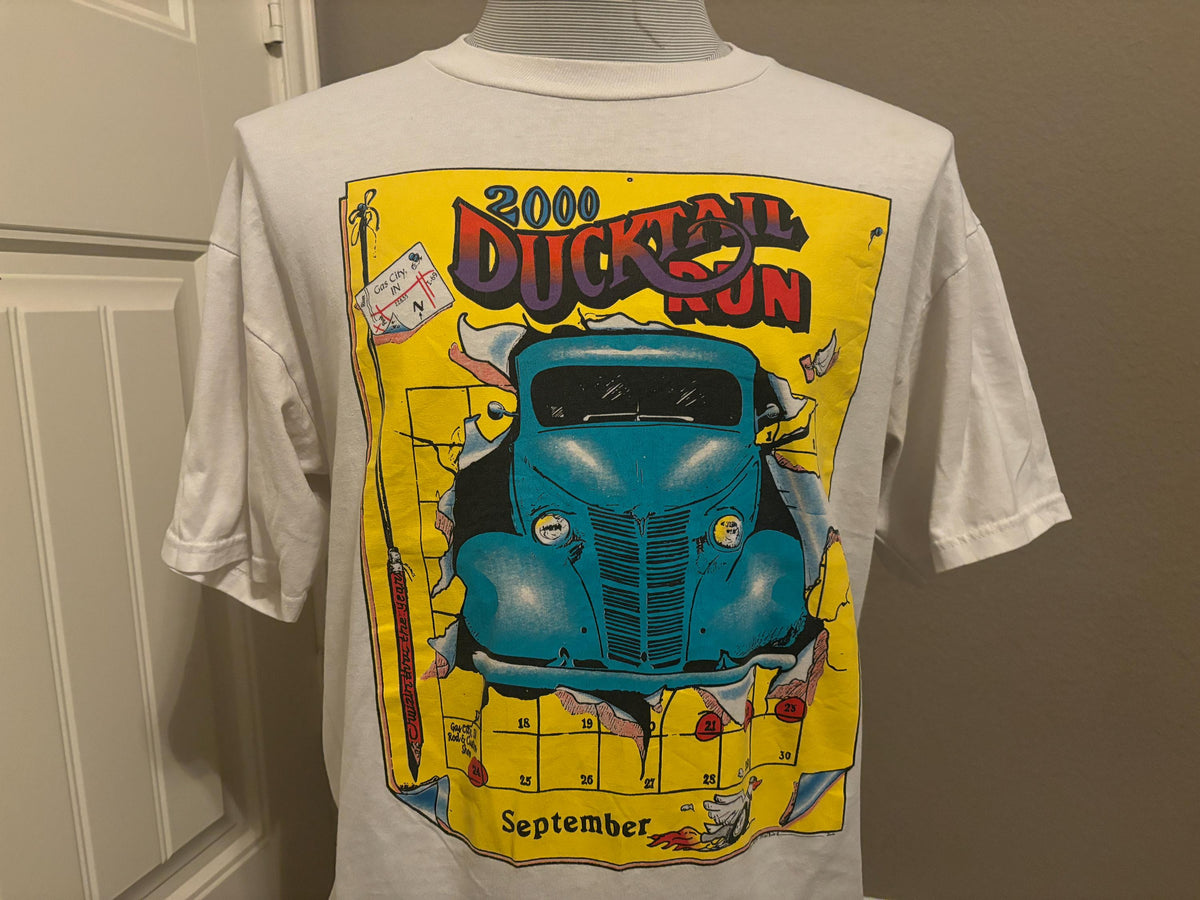 Vintage 200039s Ducktail Car Cruizin Thru The Years T shirt L Graphic Tee – Soft Feel · Perfect For Daily Wear
