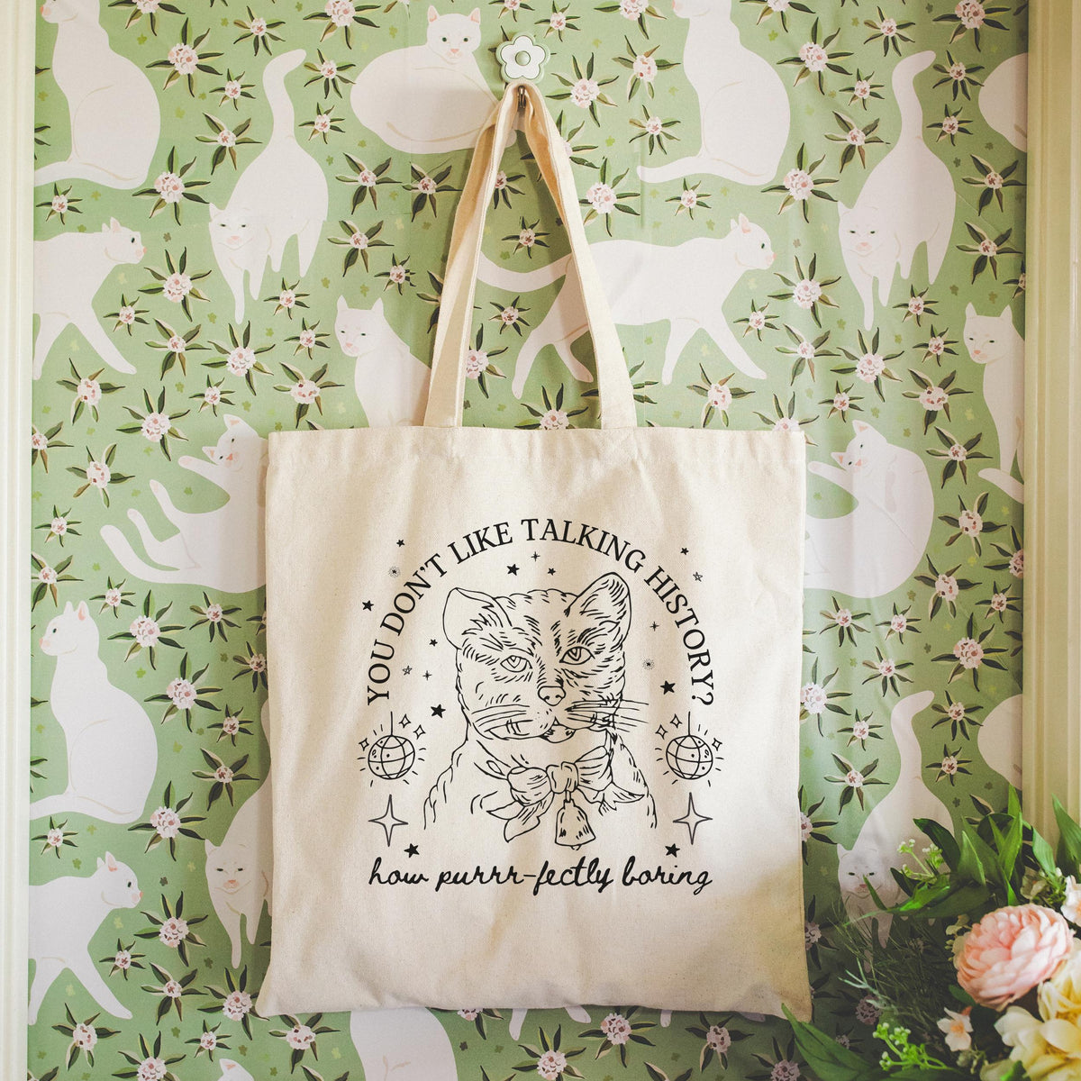 Funny History Tote Bag for Historian Who Loves Cats Cute History Teacher or Social Studies Teacher Tote Bag for History Buff Animal Lover Tote Bag – Bold Style · Top Pick For Any Outfit