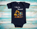 I Dig My Nonnie Excavator Grandmother or Grandfather Baby Bodysuit Tshirt or Toddler Shirt Personalized With Any Grandpa or Grandma Name Graphic Tee – Cozy Vibes · Perfect For Daily Wear