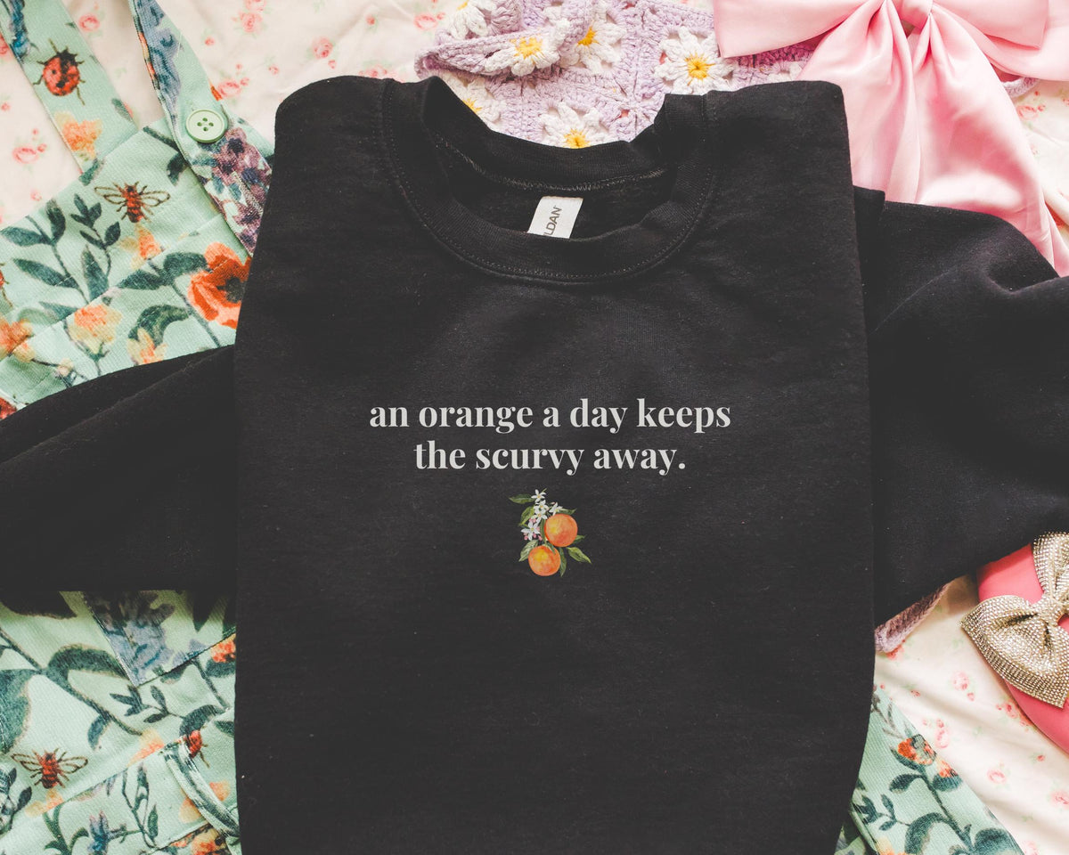 Funny Fruit Lover Sweatshirt for Historian Scurvy Oranges History Teacher or History Lover Gift Social Studies Crewneck Retro Fruit Sweatshirt – Feel-Good Design · Perfect For Daily Wear
