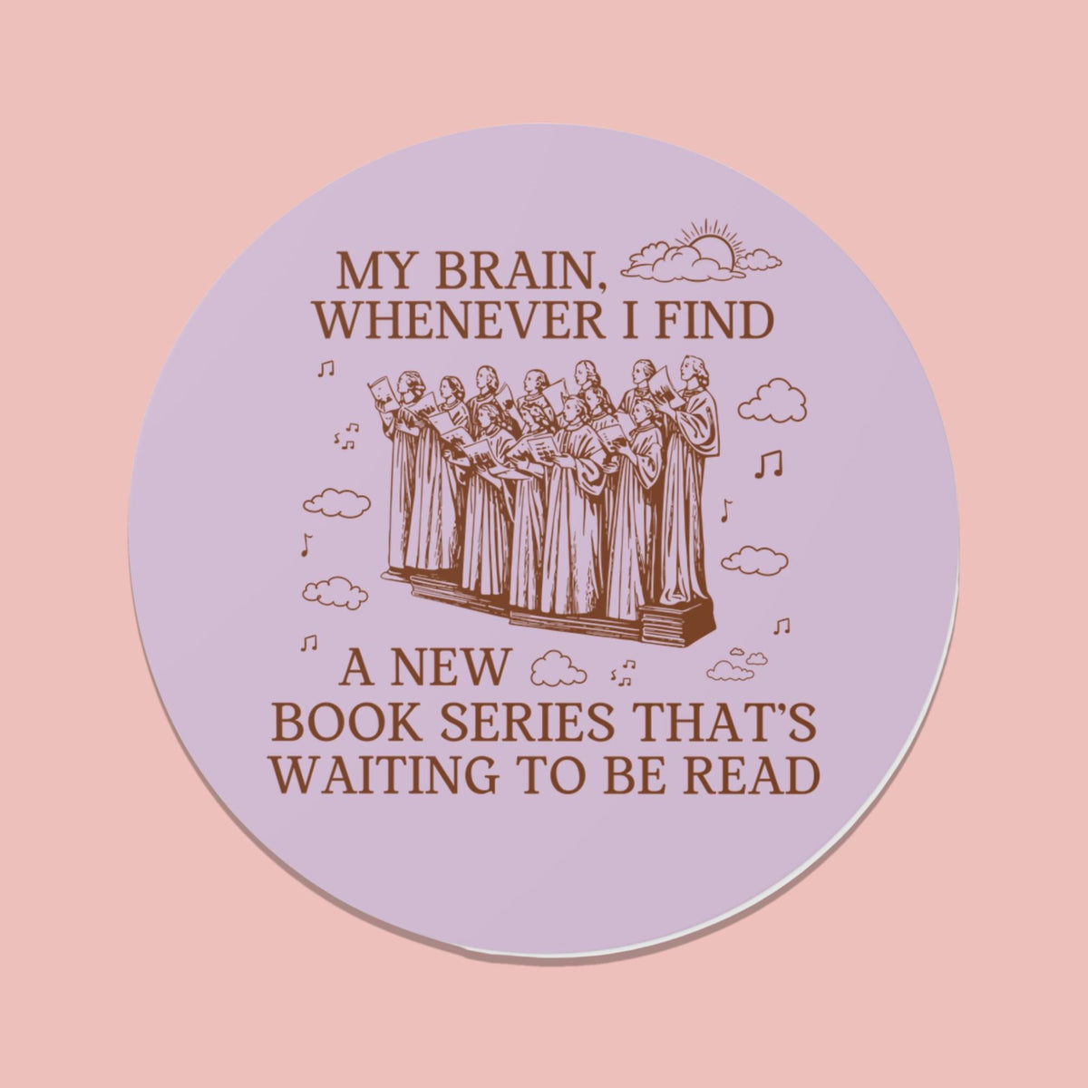 Funny Saying Book Lover Sticker for Romance Reader Who Loves Long Book Series Cute TBR Sticker with Adorable Y2K Aesthetic for Bookworm Graphic Tee – Bold Style · High-Quality Print