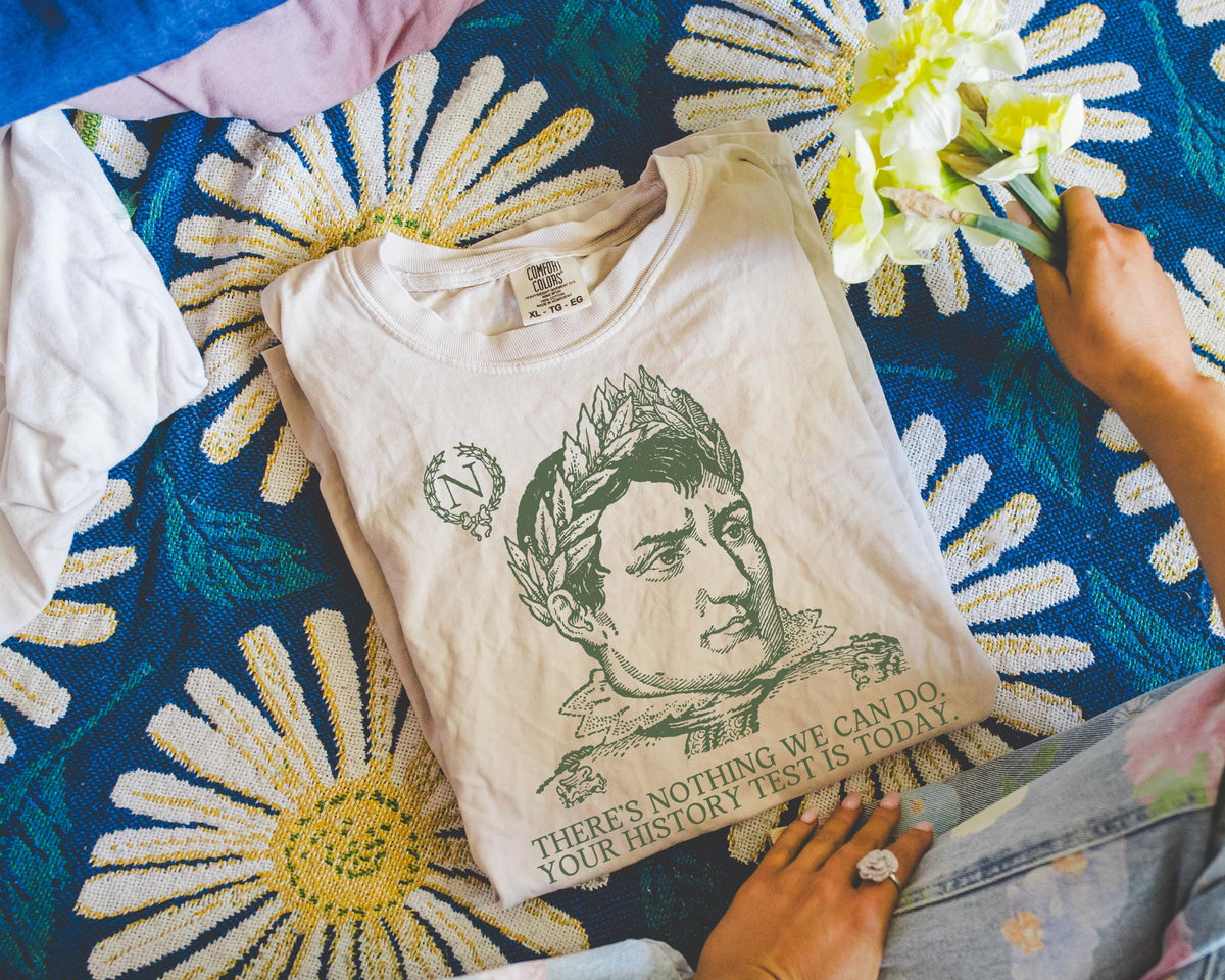 Funny History Teacher Tee Shirt with Napoleon Bonaparte Cute Social Studies Shirt for History Testing Day Funny Saying Shirt for Professor Graphic Tee – Easygoing Wear · Great Gift For Fans