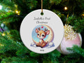 Xmas Ornament First Christmas Baby Ceramic Ornament Cute Reindeer Moon Ornament Personalized Baby39s First Christmas 2024 9 Graphic Tee – Premium Graphic · Great Gift For Fans