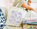 Silly Shark Tote for Friend Who Loves Sharks Cute Ocean Tote Bag for Family Cruise or Beach Trip Unique 90s Aesthetic Tattoo Style Tote Tote Bag – Everyday Comfort · High-Quality Print