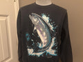 Vintage 90s National Wildlife Federation Fish Jumping out Of Water Crewneck Sweatshirt L Sweatshirt – Fan Favorite · Trending Graphic Apparel