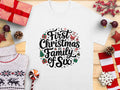 First Christmas as Family of Six TShirt Christmas Holiday Family TShirt Matching Family Christmas Shirt Graphic Tee – Bold Style · Must-Have Style