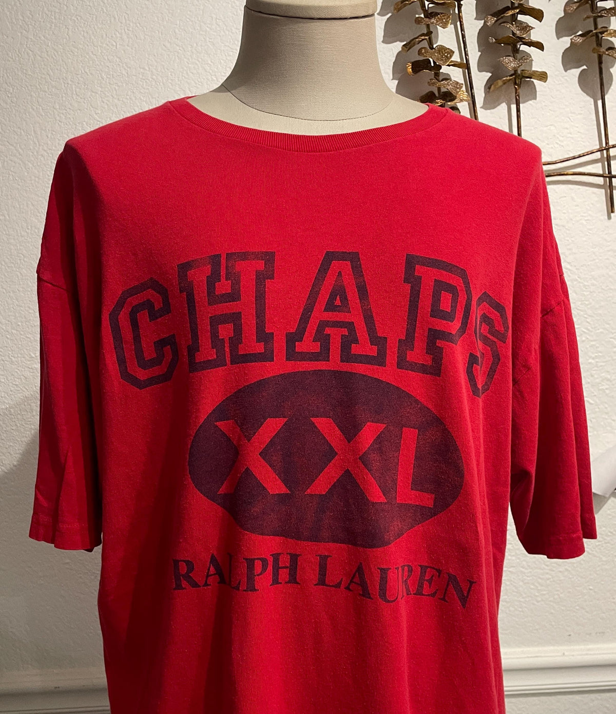 Vintage 90s Chaps XXL Ralph Lauren red Tshirt size XL Graphic Tee – Easygoing Wear · Must-Have Style