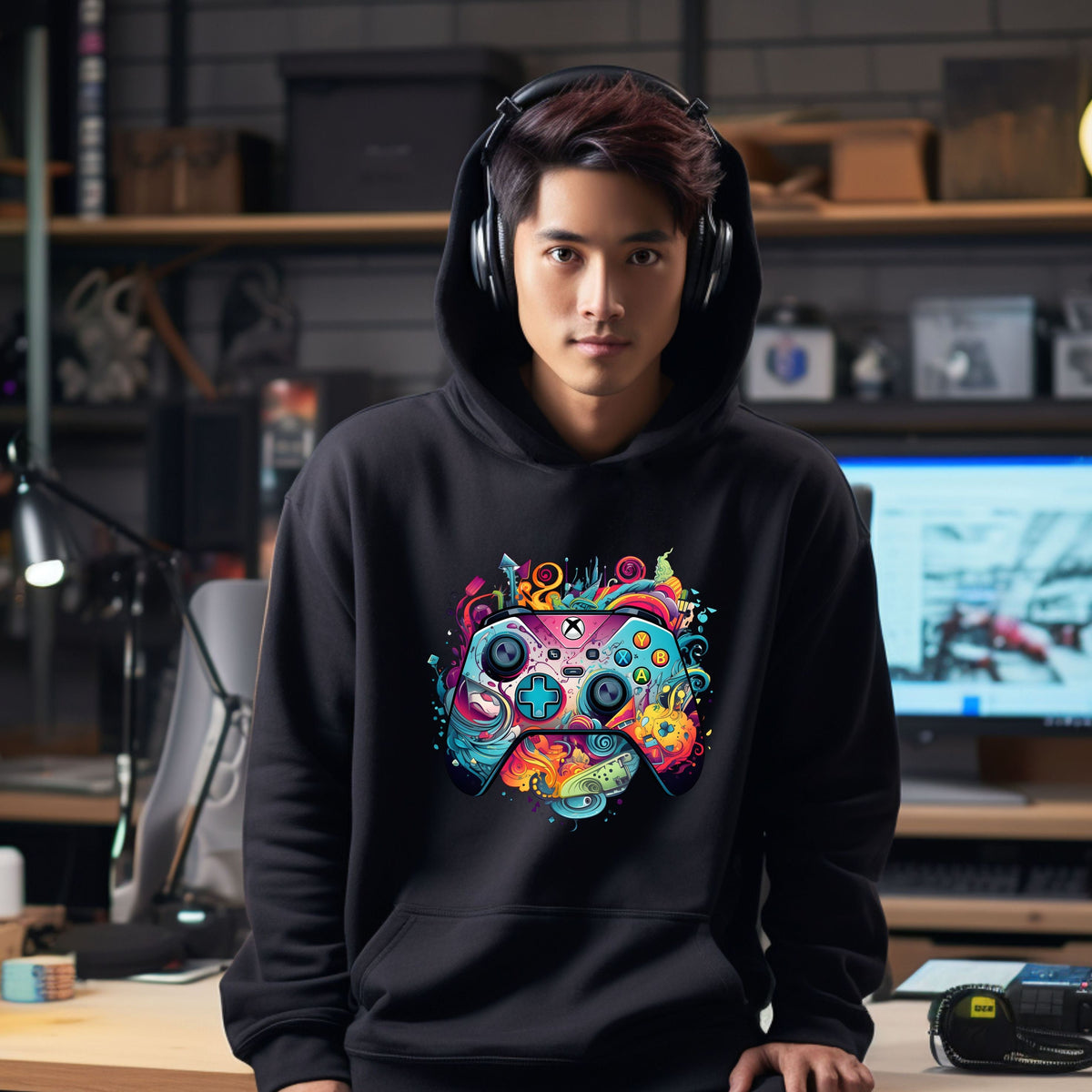 Gaming Hoodie For Gamers Gaming Controller 6 Design Gaming Hoody For Dad Daughter Son Brother Xmas Gifts For Gamers Hoodie – Easygoing Wear · High-Quality Print