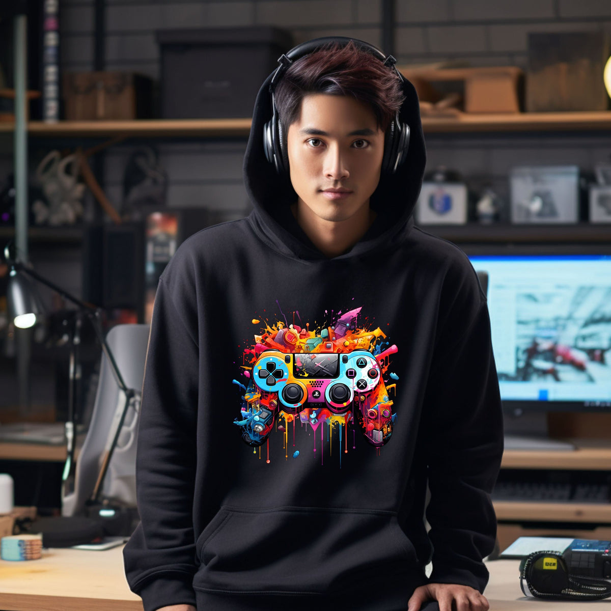 Gaming Hoodie For Gamers Gaming Controller 3 Design Gaming Hoody For Dad Daughter Son Brother Xmas Gifts For Gamers Hoodie – Cozy Vibes · High-Quality Print