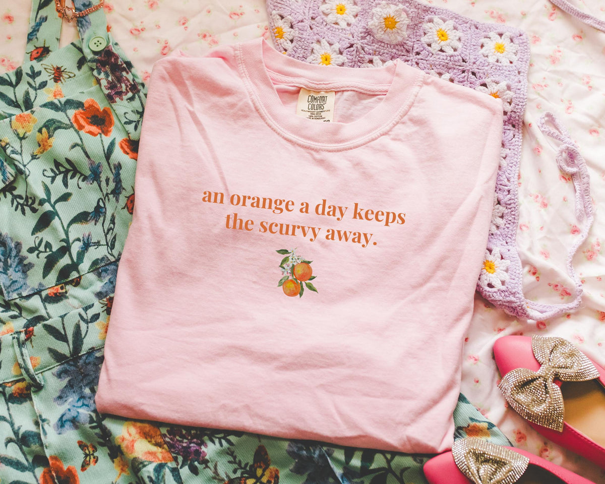 Funny Fruit Lover Shirt for Historian Scurvy Oranges Gift for History Teacher or History Lover Social Studies T with Cute Retro Fruit Graphic Tee – Feel-Good Design · Great Gift For Fans